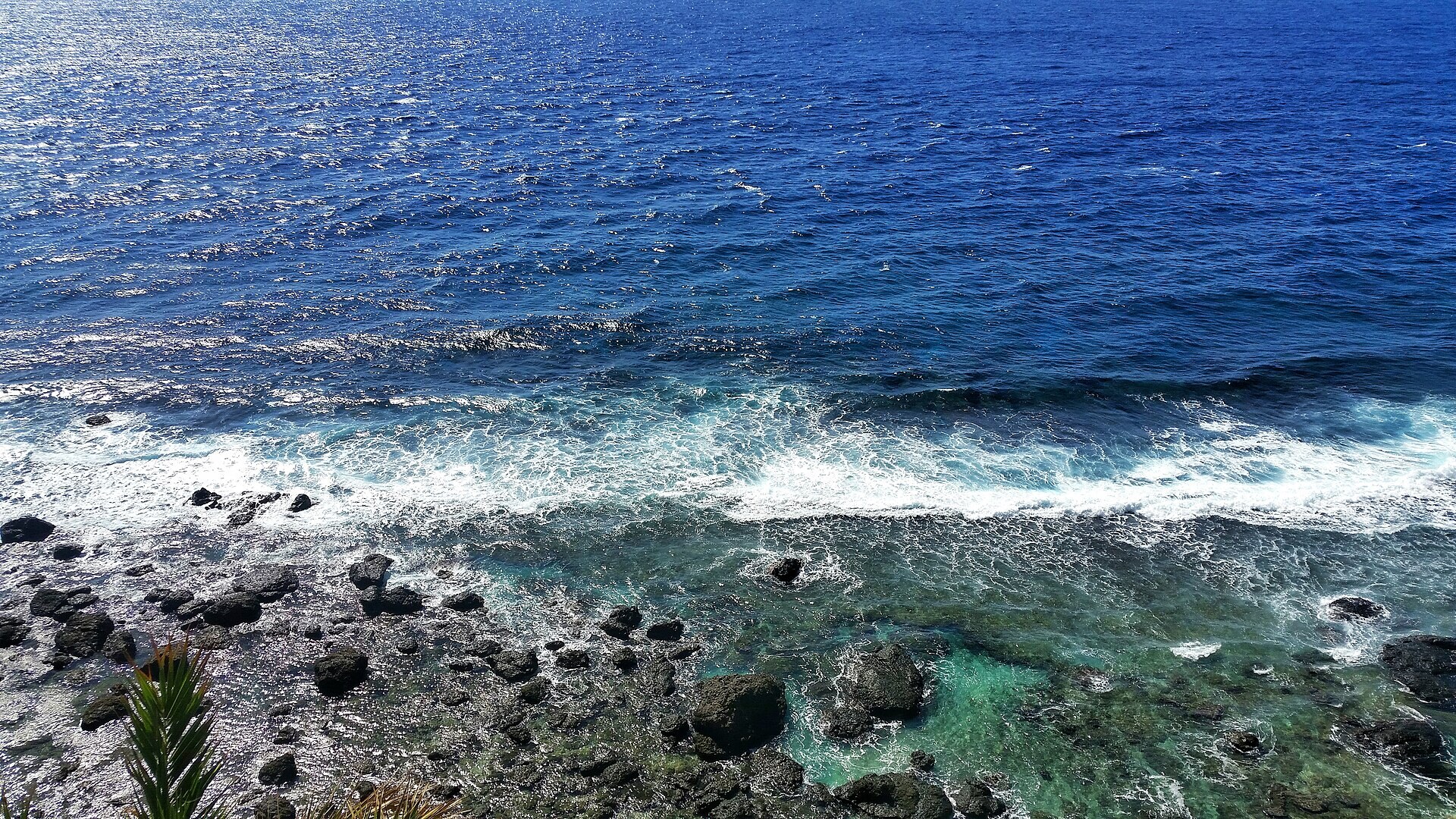 Batanes cliffs meeting deep Pacific water